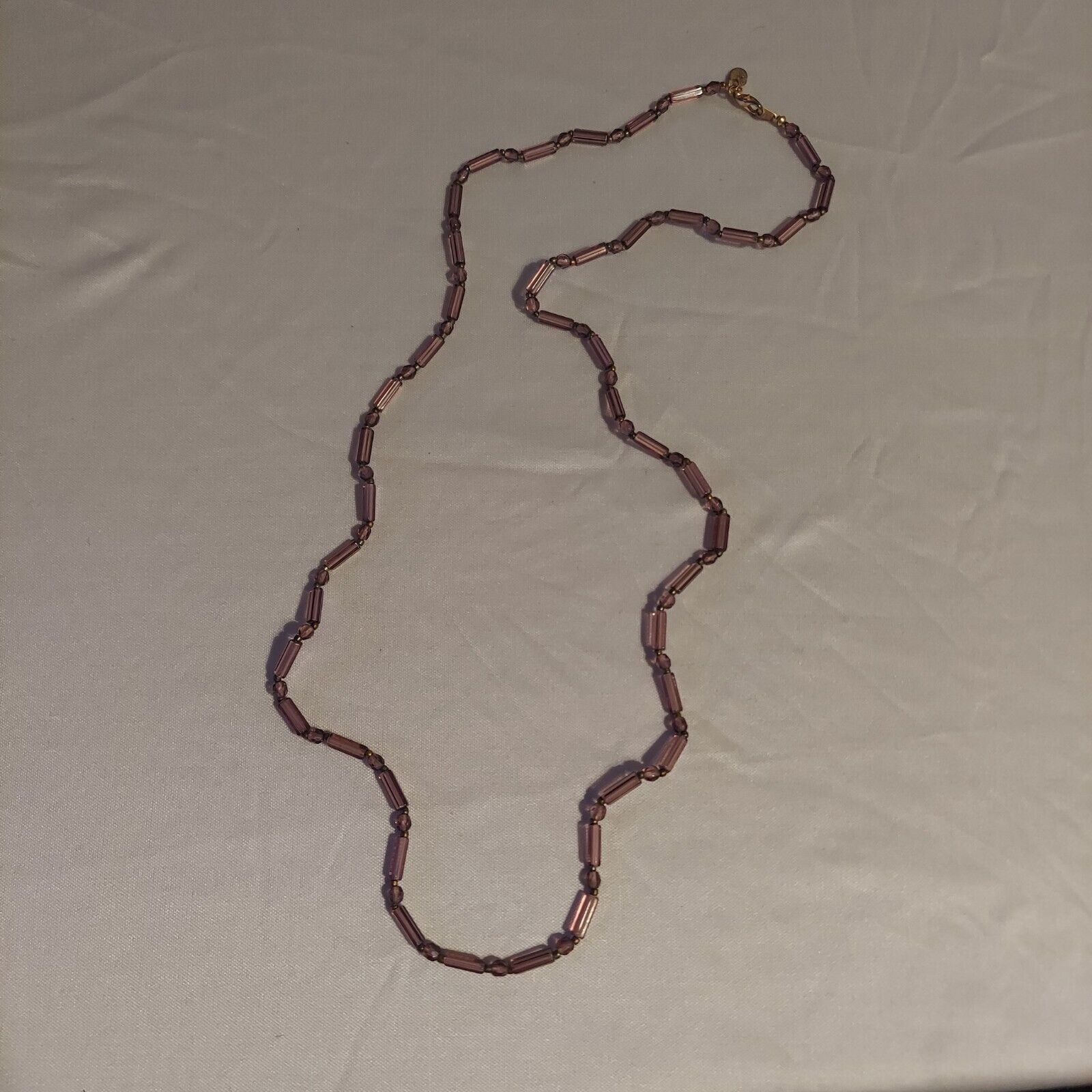 Worhington Beaded Necklace Pinkish Tan Vintage 28